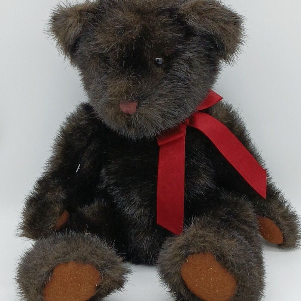 Vintage Russ Berrie DICKENS Bears From The Past Not Jointed 15inch Red Ribbon